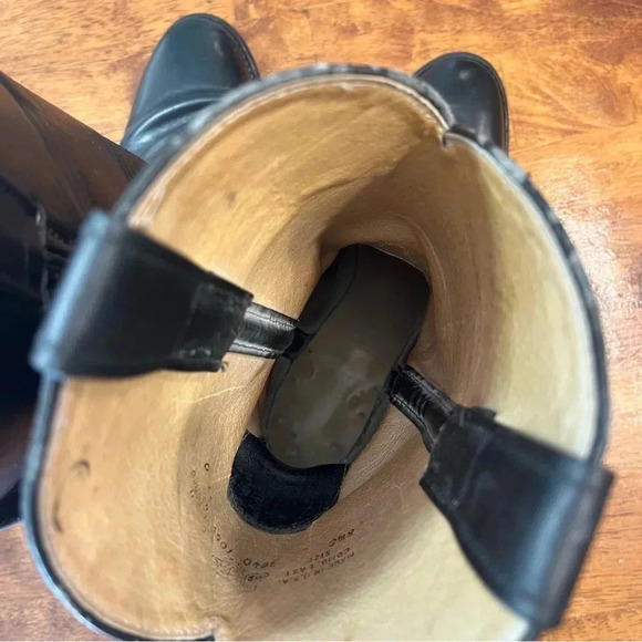 Justin Tobias 12" Western Black Leather boots size 8.5 E wide - Picture 9 of 12